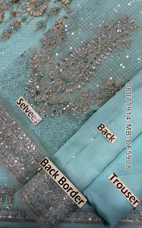 MARIA B ⏐ 08071914-MB-CF5908 ⏐ CHIFFON ⏐ EMBROIDERED