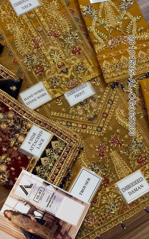 ADAN LIBAS ⏐ 08101535-AL-OG365003 ⏐ ORGANZA ⏐ EMBROIDERED