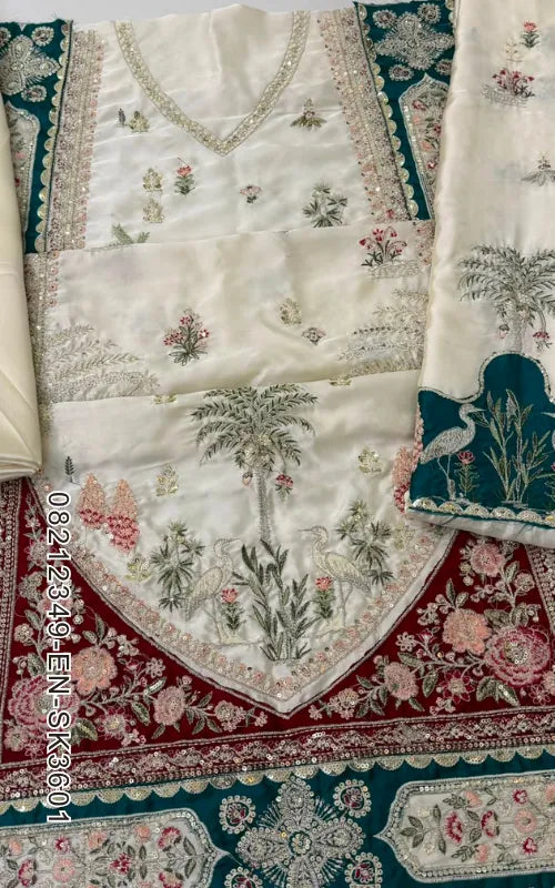 ETHNIC ⏐ 08212349-EN-SK3601 ⏐ SHAMOZ SILK ⏐ EMBROIDERED