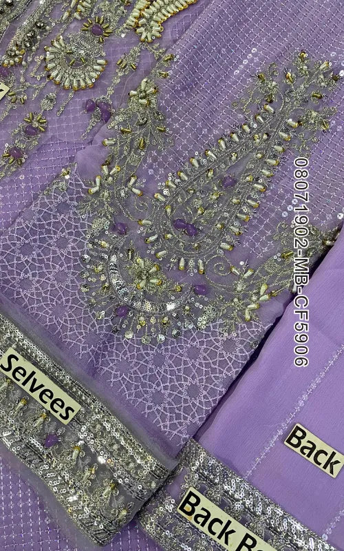 MARIA B ⏐ 08071902-MB-CF5906 ⏐ CHIFFON ⏐ EMBROIDERED