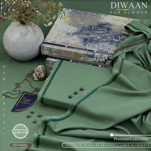 DIWAAN | Crafted by Libas e Yousaf | Wash & Wear | Summer | Sea Green
