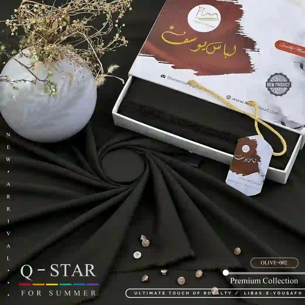 Q Star | By Libas e Yousaf | Wash & Wear | Olive - 002