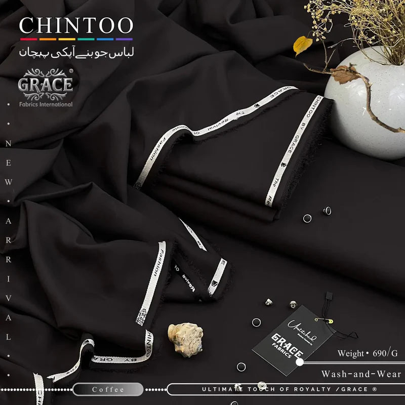 CHINTOO / GRACE© — Premium Tropical Wash’n Wear Fabric | Coffee