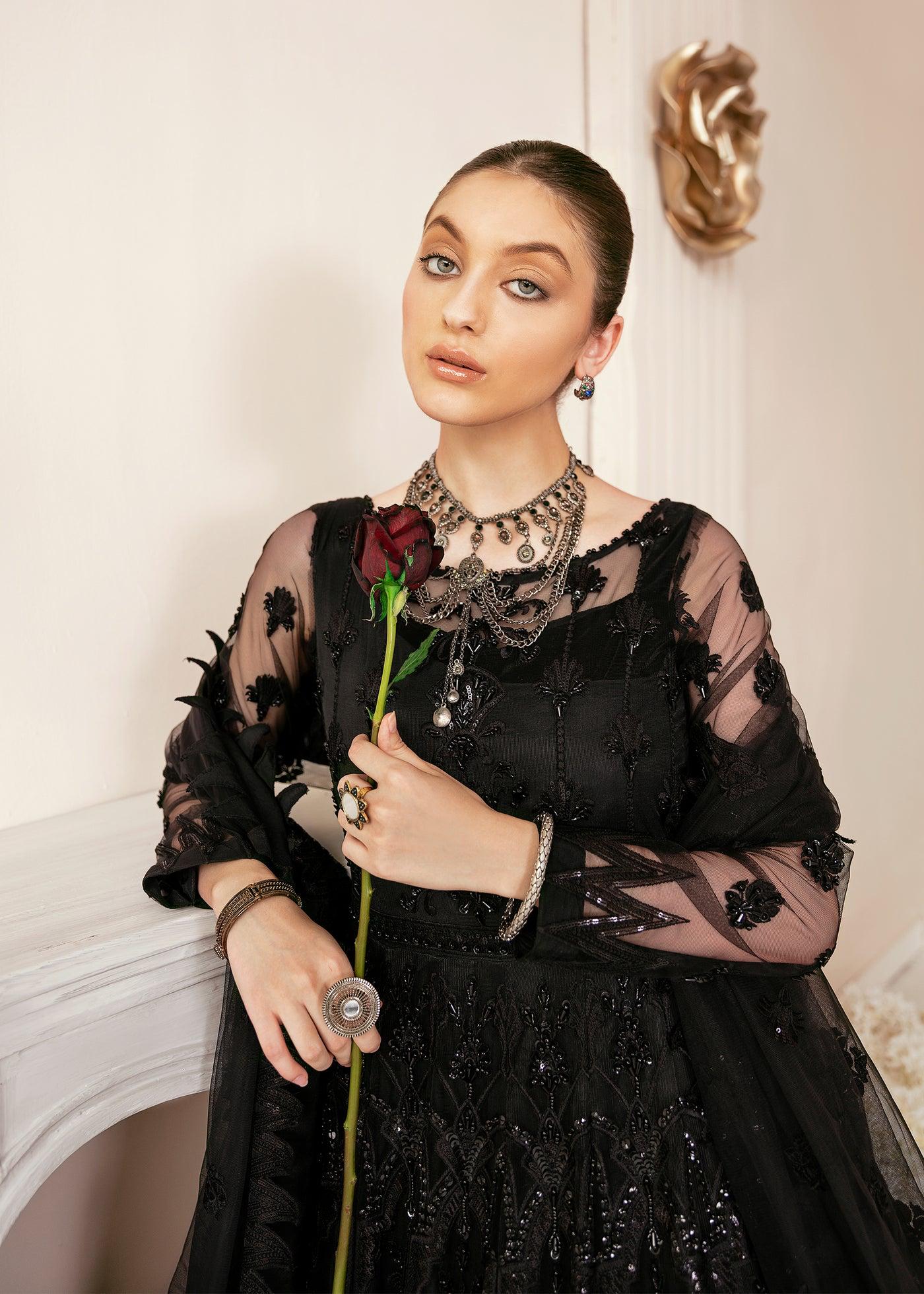 AKBAR ASLAM bridal maxi RUDAD E SAHR long frock