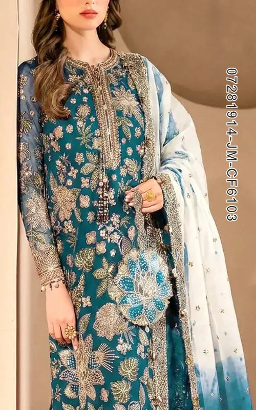 JAZMIN ⏐ 07281914-JM-CF6103 ⏐ CHIFFON ⏐ EMBROIDERED