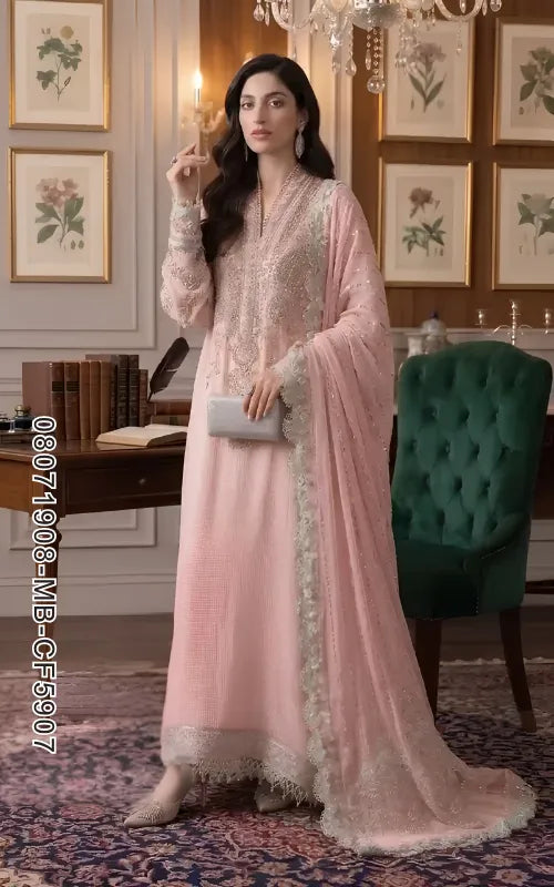 MARIA B ⏐ 08071908-MB-CF5907 ⏐ CHIFFON ⏐ EMBROIDERED