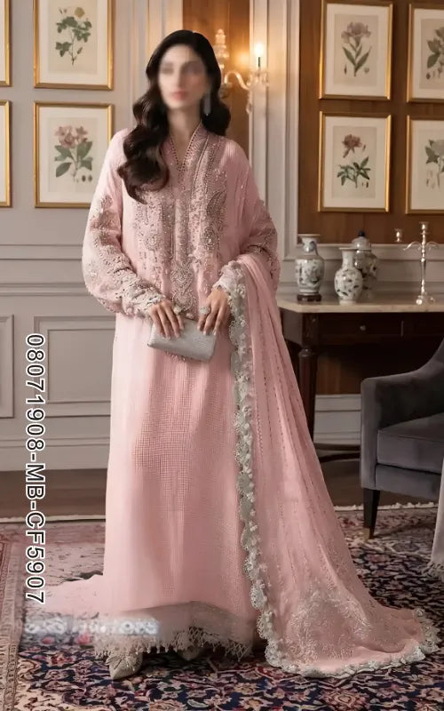 MARIA B ⏐ 08071908-MB-CF5907 ⏐ CHIFFON ⏐ EMBROIDERED