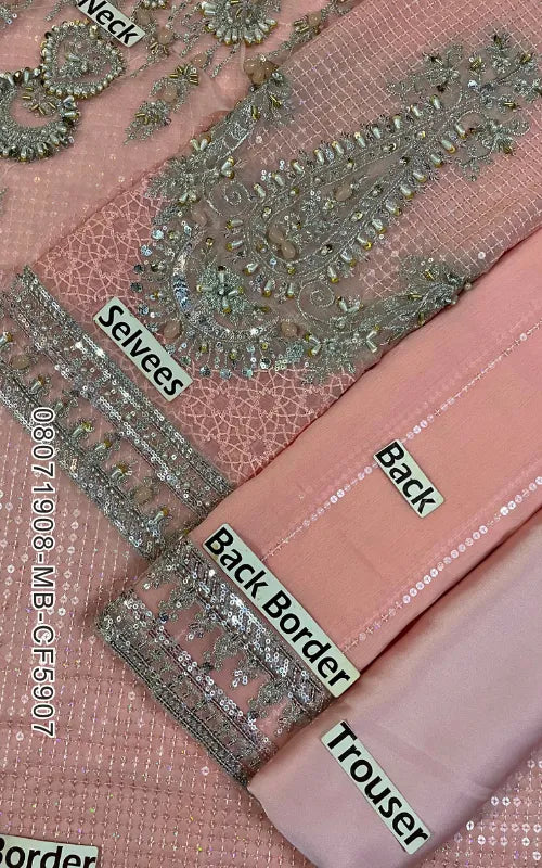 MARIA B ⏐ 08071908-MB-CF5907 ⏐ CHIFFON ⏐ EMBROIDERED