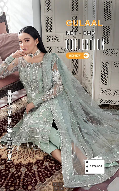 GULAAL ⏐ 08071640-GL-NT4704 ⏐ NET ⏐ EMBROIDERED