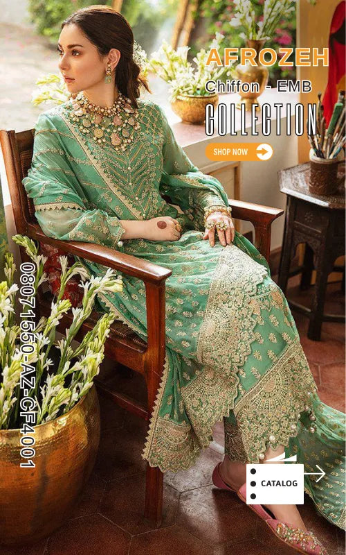 BAROQUE ⏐ 08071550-AZ-CF4001 ⏐ CHIFFON ⏐ EMBROIDERED