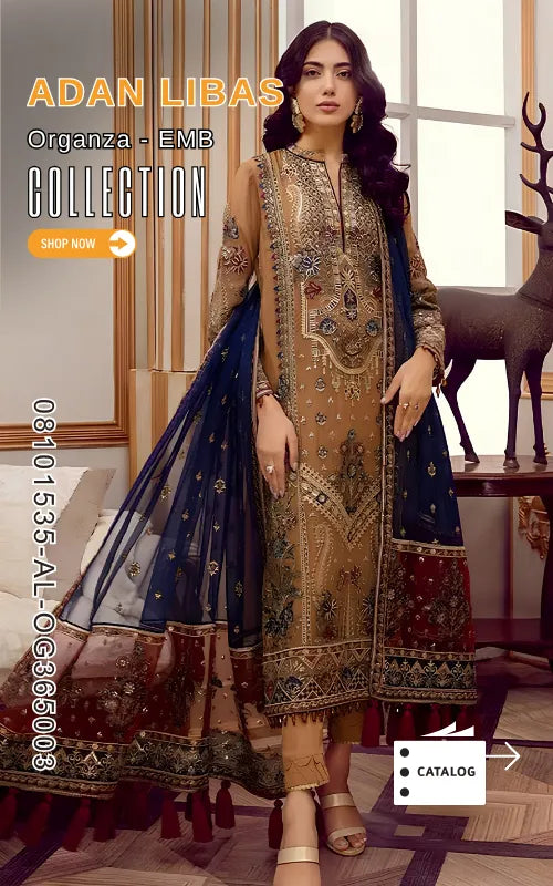 ADAN LIBAS ⏐ 08101535-AL-OG365003 ⏐ ORGANZA ⏐ EMBROIDERED