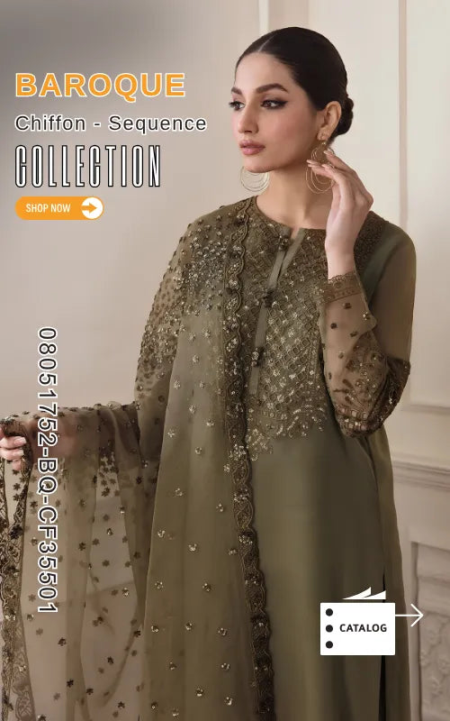 BAROQUE ⏐ 08051752-BQ-CF35501 ⏐ CHIFFON ⏐ EMBROIDERED