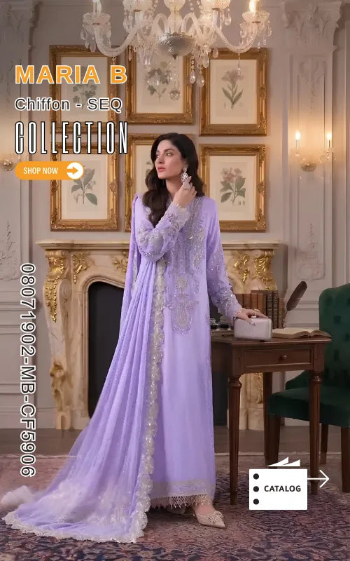 MARIA B ⏐ 08071902-MB-CF5906 ⏐ CHIFFON ⏐ EMBROIDERED