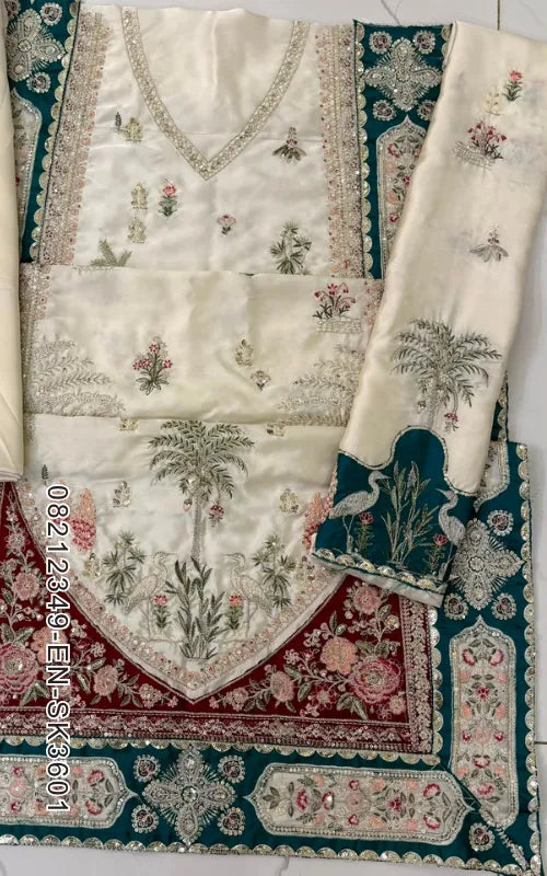 ETHNIC ⏐ 08212349-EN-SK3601 ⏐ SHAMOZ SILK ⏐ EMBROIDERED