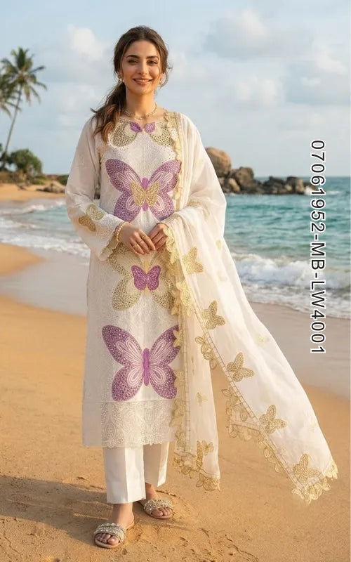 MARIA B ⏐ 07061952-MB-LW4001 ⏐ LAWN FABRIC ⏐ EMBROIDERED