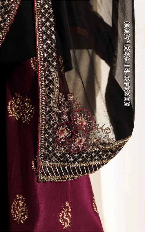 IZNIK ⏐ 08071623-IN-CF3203 ⏐ CHIFFON ⏐ EMBROIDERED