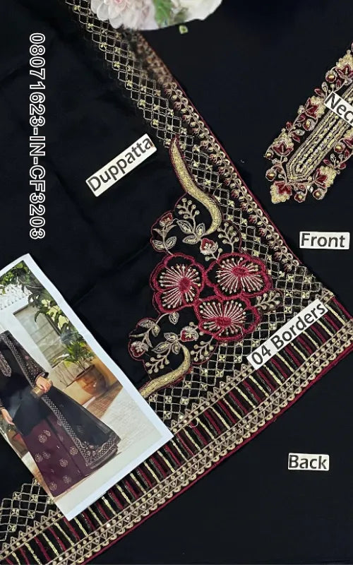 IZNIK ⏐ 08071623-IN-CF3203 ⏐ CHIFFON ⏐ EMBROIDERED