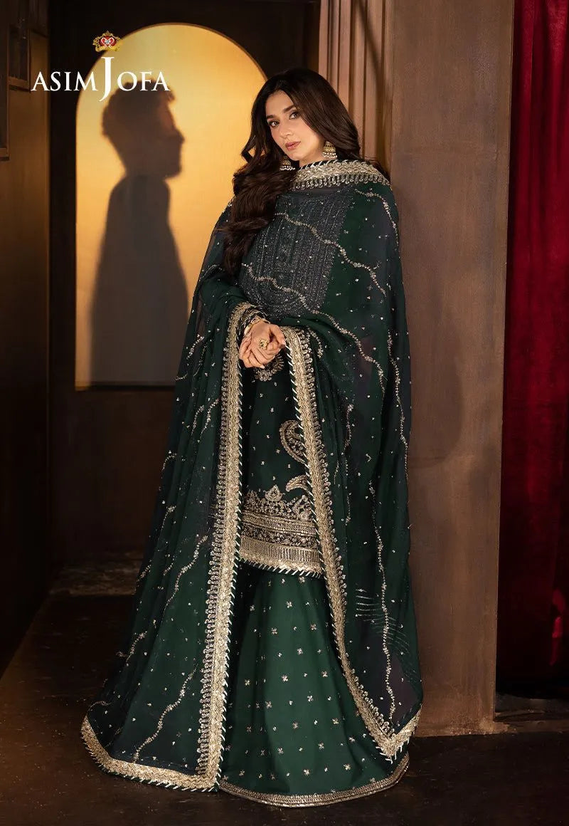 Asim Jofa Chiffon Suit – New Colour (Unstitched, Premium Version)