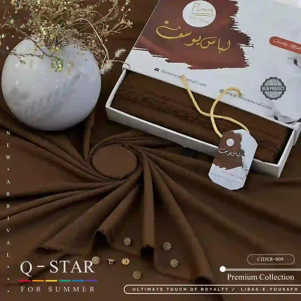 Q Star | By Libas e Yousaf | Wash & Wear | Cider - 009