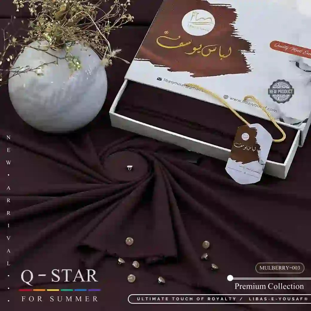 Q Star | By Libas e Yousaf | Wash & Wear | Mulberry - 003