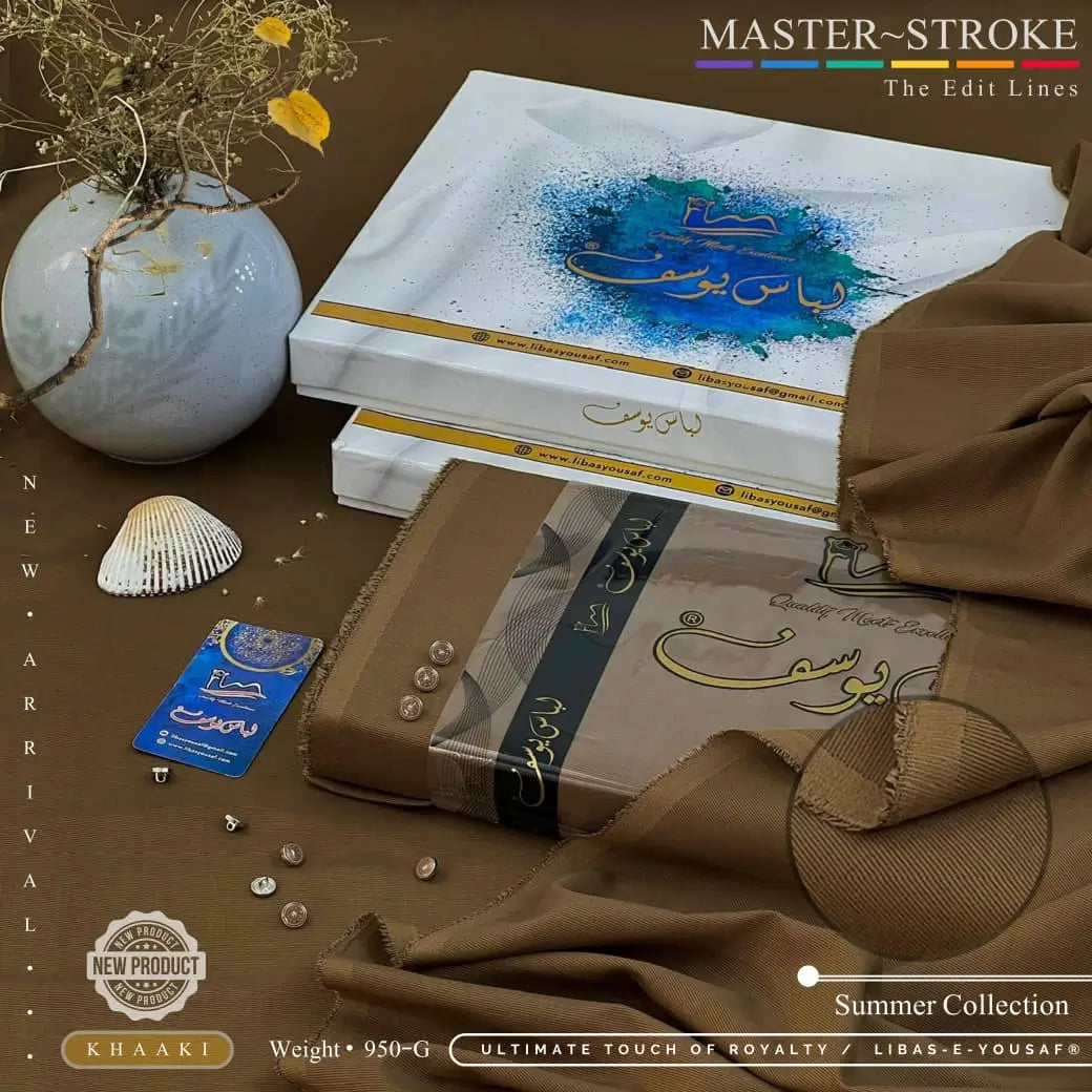 MASTER STROKE l By Libas e Yousaf | Wash & Wear | KHAAKI