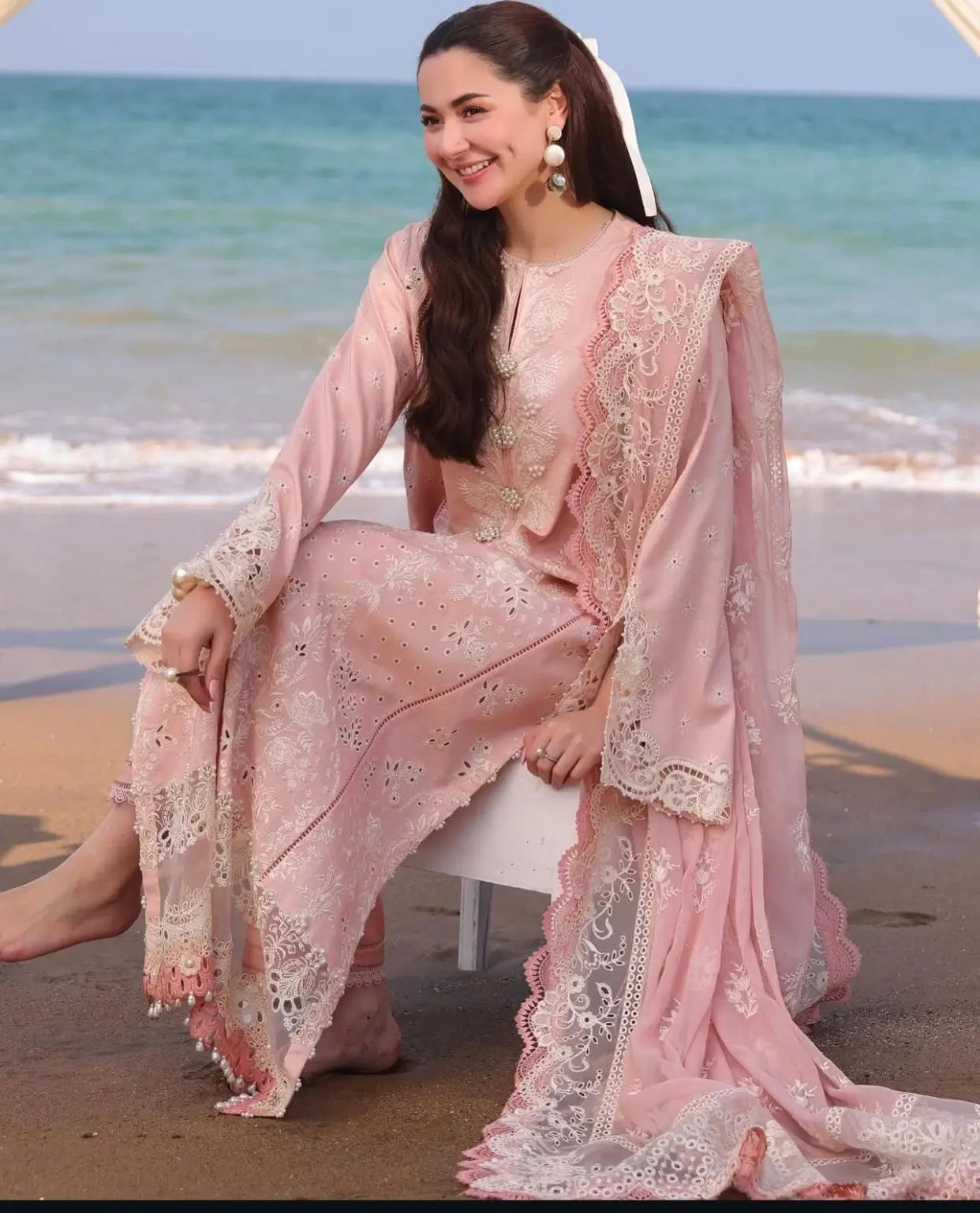 SERENE PREMIUM ⏐ EMBROIDERED WORK ⏐ CHIFFON DUPATTA ⏐  PURE LAWN