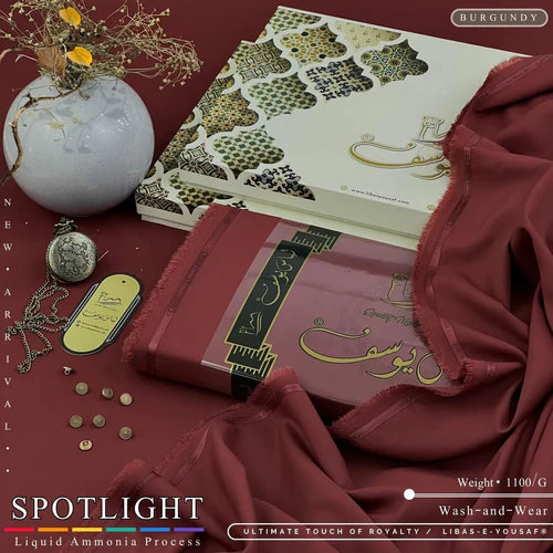 SPOTLIGHT | By Libas e Yousaf | Wash & Wear | Burgundy
