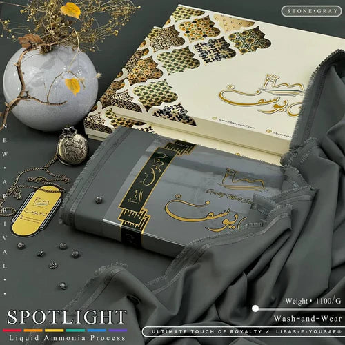 SPOTLIGHT | By Libas e Yousaf | Wash & Wear | Stone - Gray