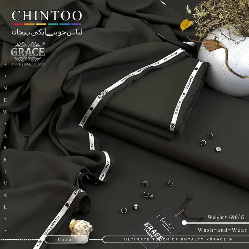 CHINTOO / GRACE© — Premium Tropical Wash’n Wear Fabric | Carob