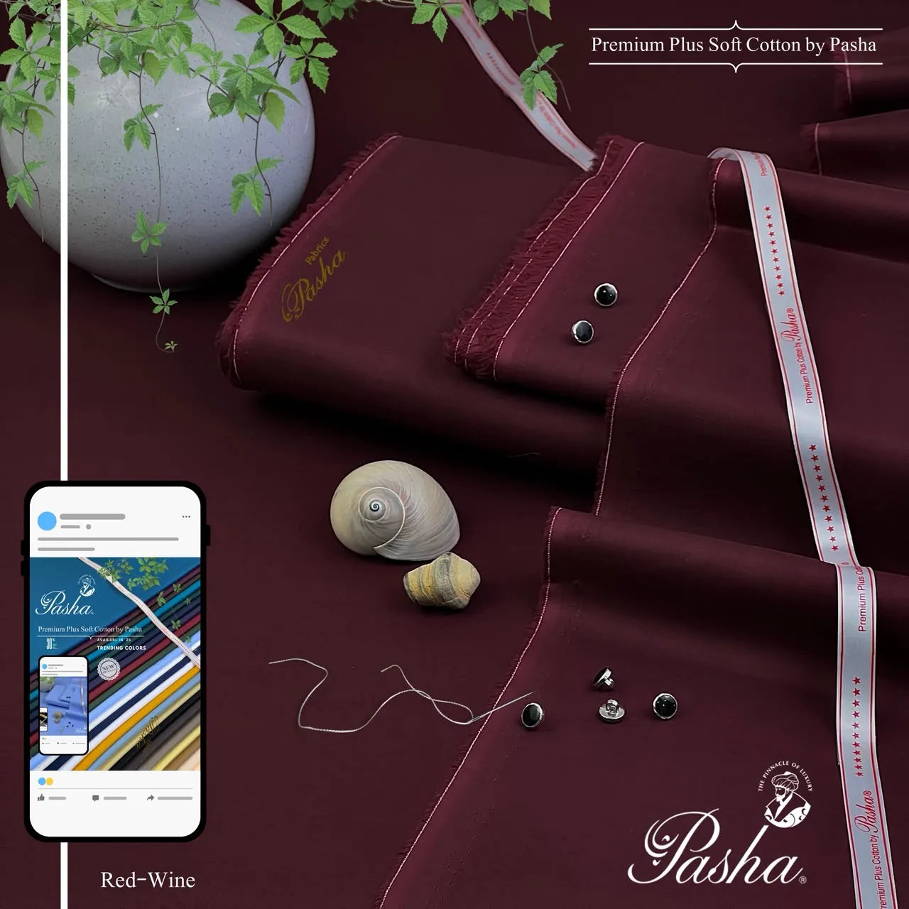 PASHA - Dandy - Soft Cotton - Red Wine
